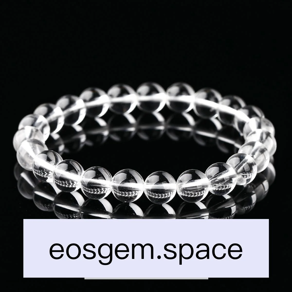 No_3448_AA Natural Clear Crystal Bracelet_6mm_(Sold Per Strand)