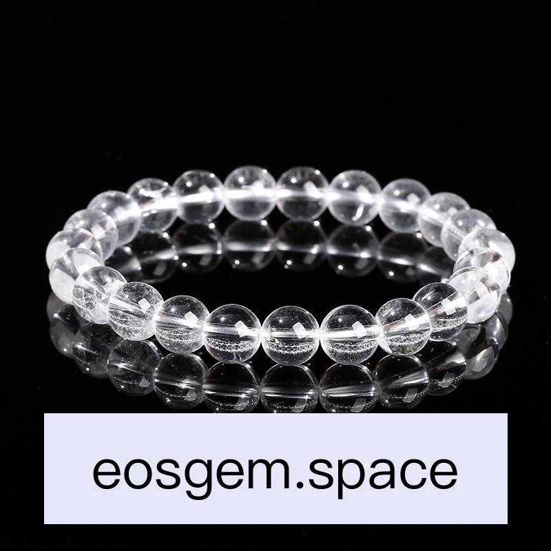 No_3455_7A Natural Clear Crystal Bracelet_8mm_(Sold Per Strand)