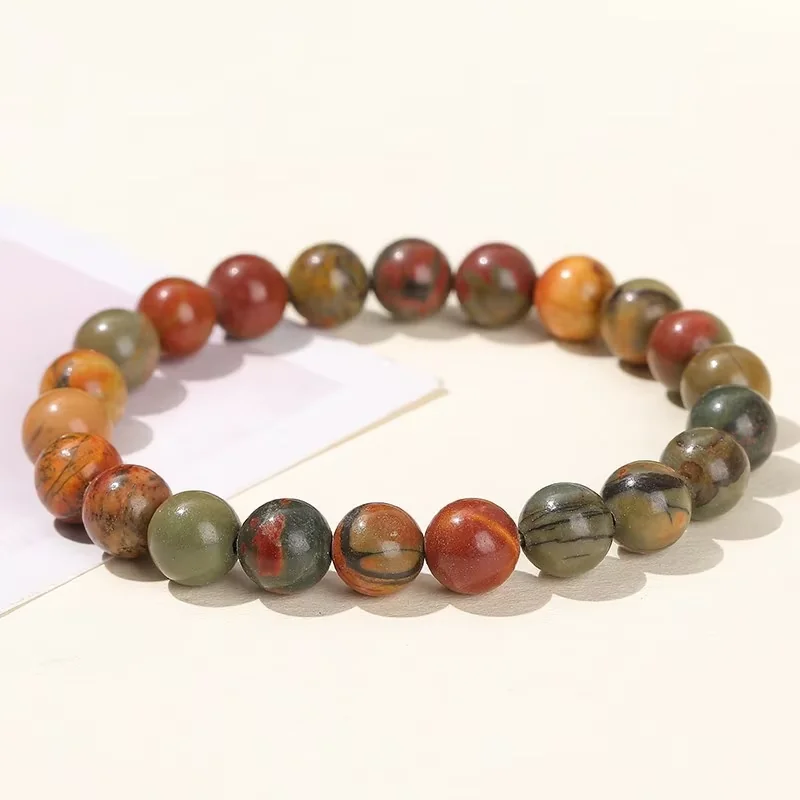 No_3477_natural Howlite bracelet_6mm_(Sold Per Strand)