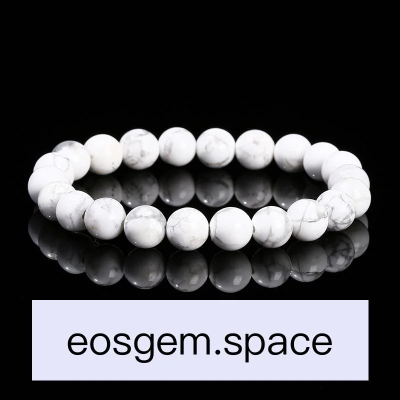 No_3481_Natural Howlite Bracelet_8mm_(Sold Per Strand)