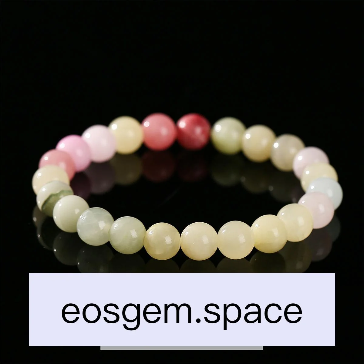 No_3510_Enhanced Mixed-Color Afghan Flower Jade Bracelet_10mm_(Sold Per Strand)