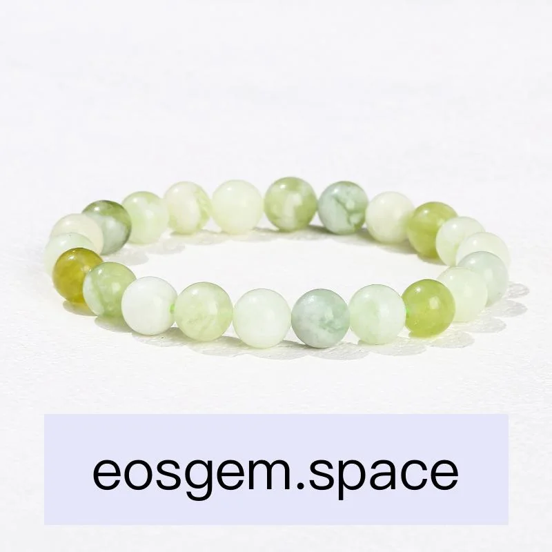 No_3549_Natural Green Grape Milk Cap Xiuyu Jade Bracelet_6mm_(Sold Per Strand)
