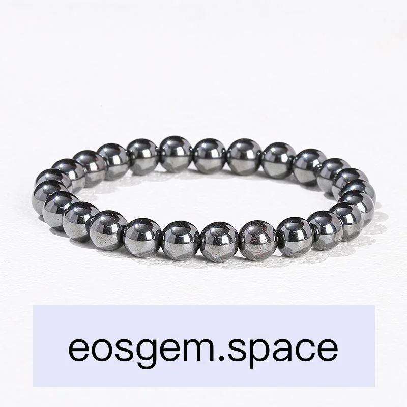 No_3570_3A Natural Hematite Bracelet_8mm_(Sold Per Strand)
