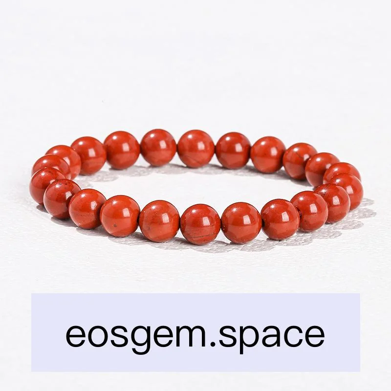 No_3576_5A Natural Red Jasper Bracelet_6mm_(Sold Per Strand)