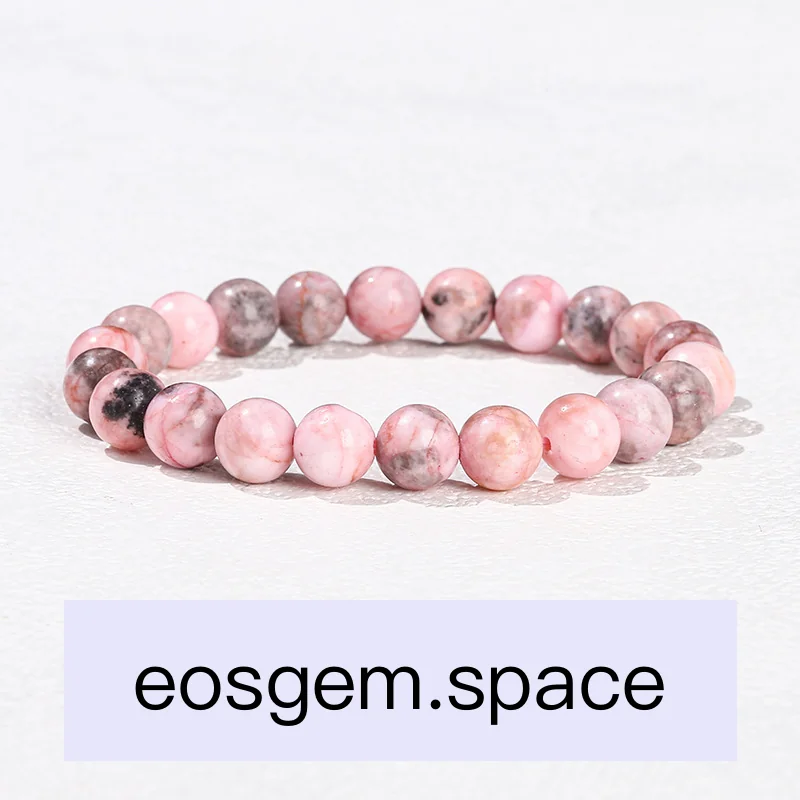 No_3603_Natural Pink Zebra Jasper Bracelet_8mm_(Sold Per Strand)